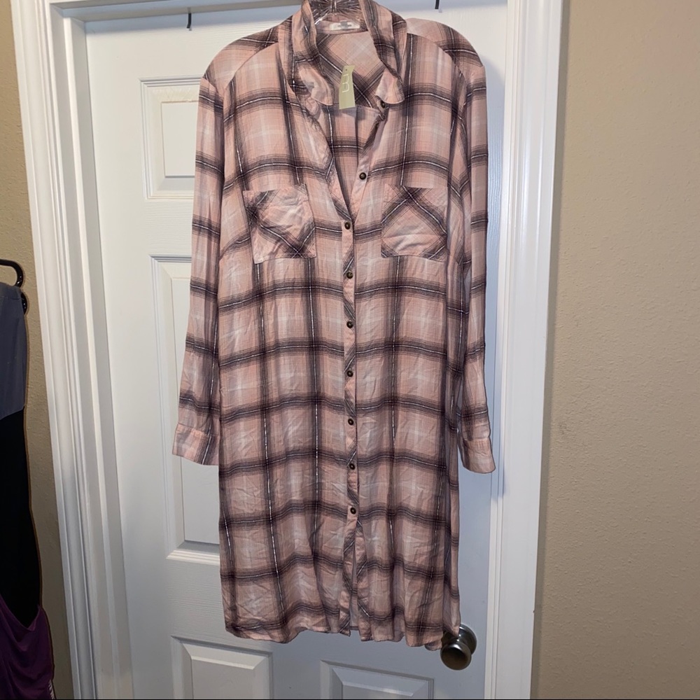 Long sleeve button up dress